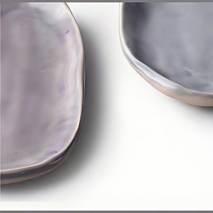 Arcana Mauve Stoneware Oval Platters (Set of 2) by Kazuri, photo 3 of 4