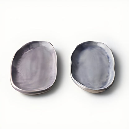 Arcana Mauve Stoneware Oval Platters (Set of 2) by Kazuri, photo 4 of 4