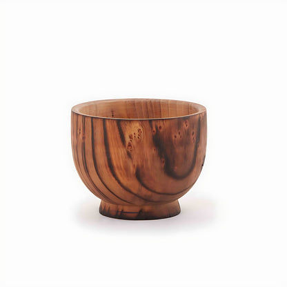 Buddy Walnut Wood Footed Bowl by Kazuri