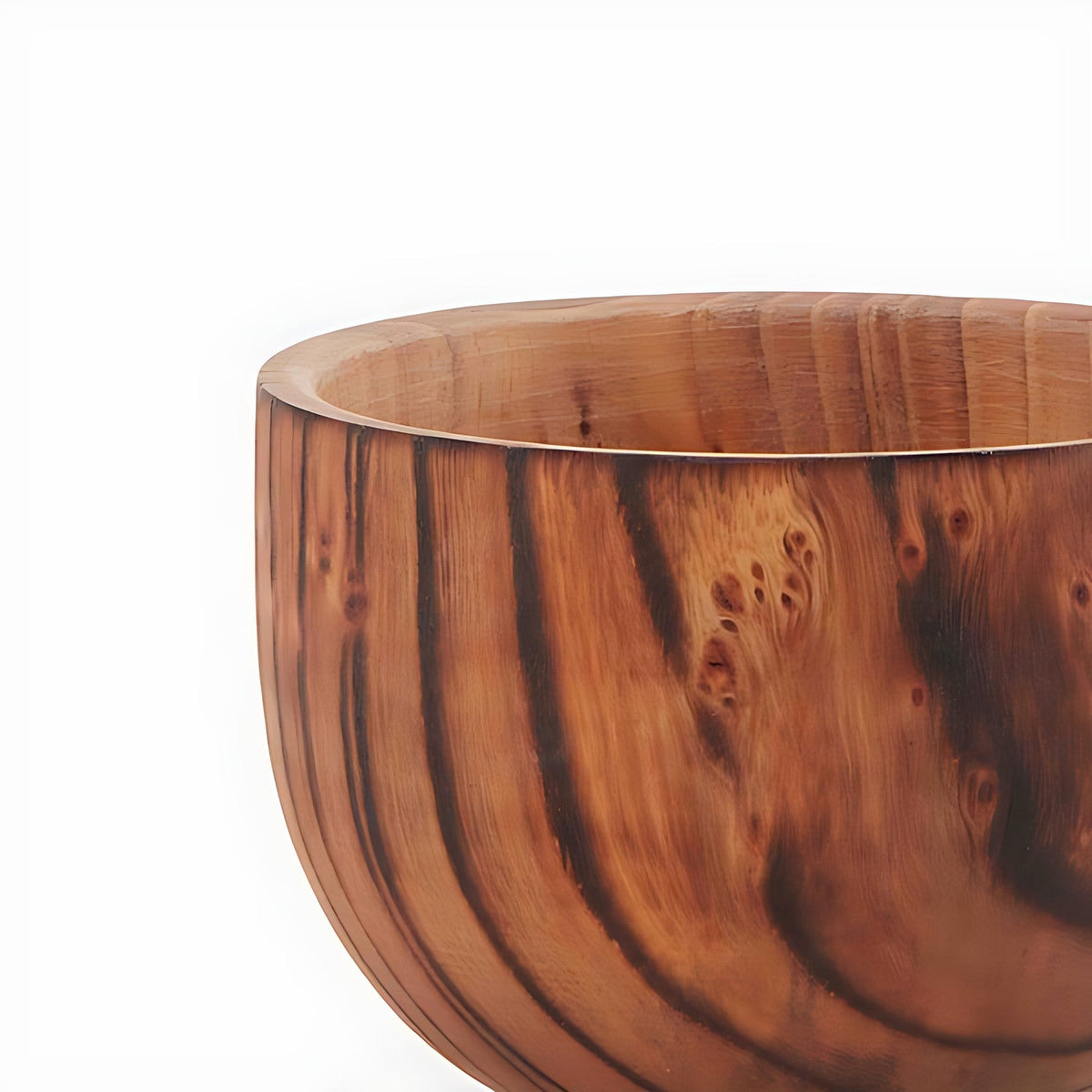 Buddy Walnut Wood Footed Bowl by Kazuri, photo 2 of 4