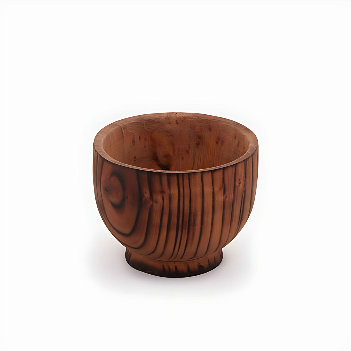 Buddy Walnut Wood Footed Bowl by Kazuri, photo 3 of 4