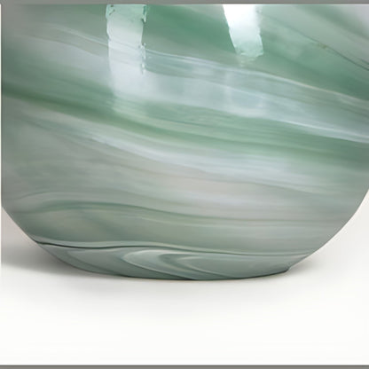Caprica Nile Glass Pitcher with Green Swirl by Kazuri, photo 3 of 4