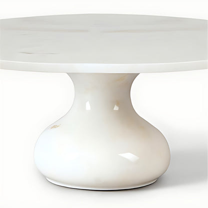 Ciasto White Marble Cake Stand with Pedestal Base by Kazuri, photo 2 of 4