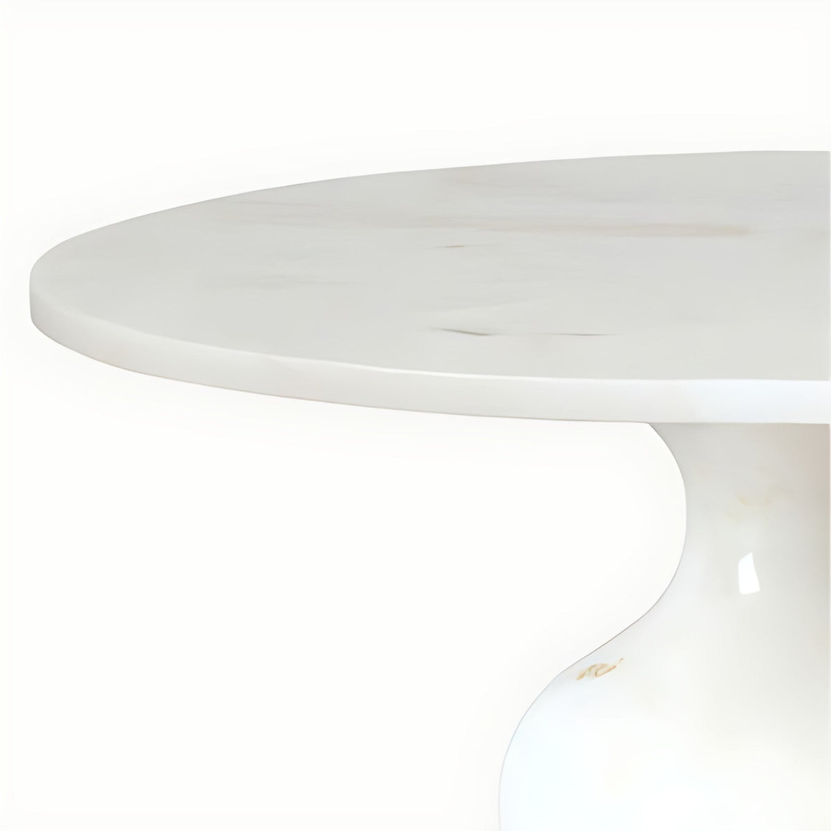 Ciasto White Marble Cake Stand with Pedestal Base by Kazuri, photo 3 of 4