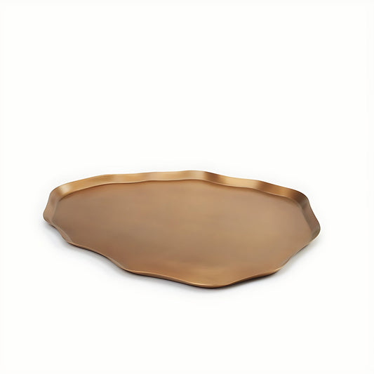 Destellos Bonita Organic Brass Platter by Kazuri