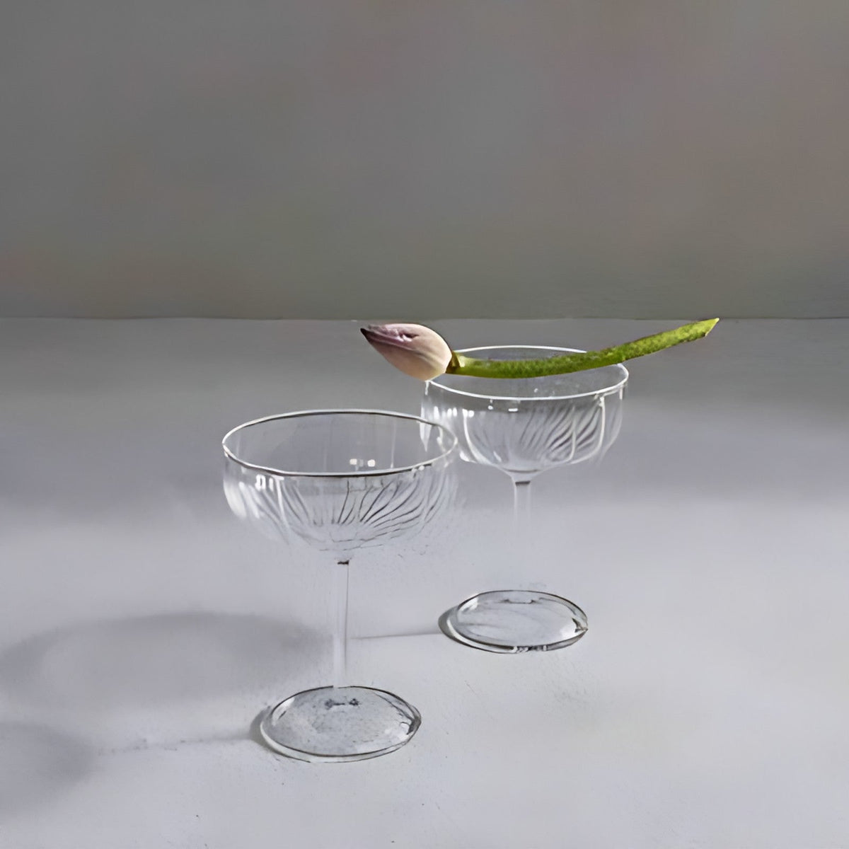 Elan Ribbed Coupe Glasses by Kazuri, photo 3 of 4