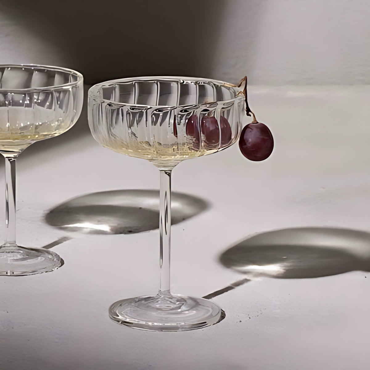 Elan Ribbed Coupe Glasses by Kazuri, photo 4 of 4