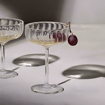 Elan Ribbed Coupe Glasses by Kazuri, photo 4 of 4