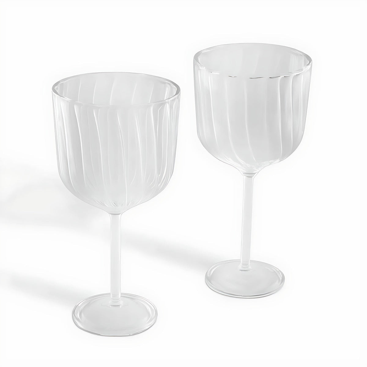 Elan Ribbed Small Wine Glasses by Kazuri