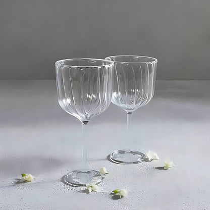 Elan Ribbed Small Wine Glasses by Kazuri, photo 4 of 4
