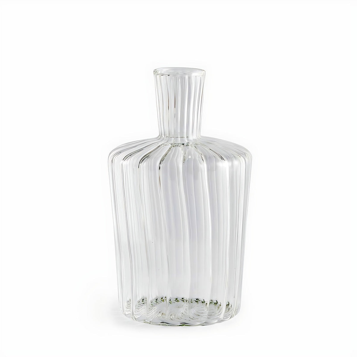 Elan Ribbed Glass Whisky Decanter by Kazuri