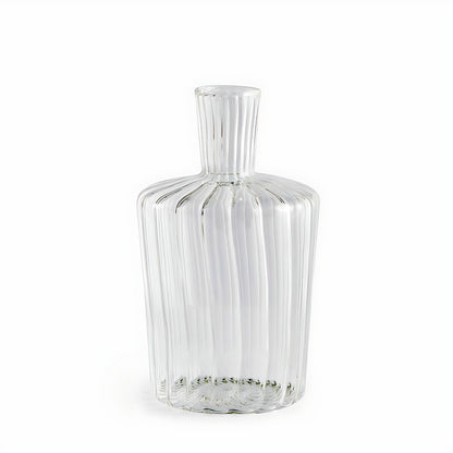 Elan Ribbed Glass Whisky Decanter by Kazuri