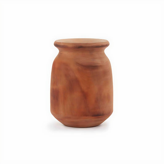 Elfin Walnut Wood Urn Vase by Kazuri