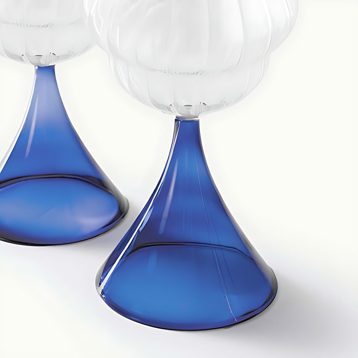 Elysian Wine Glasses with Blue Stem by Kazuri, photo 3 of 4