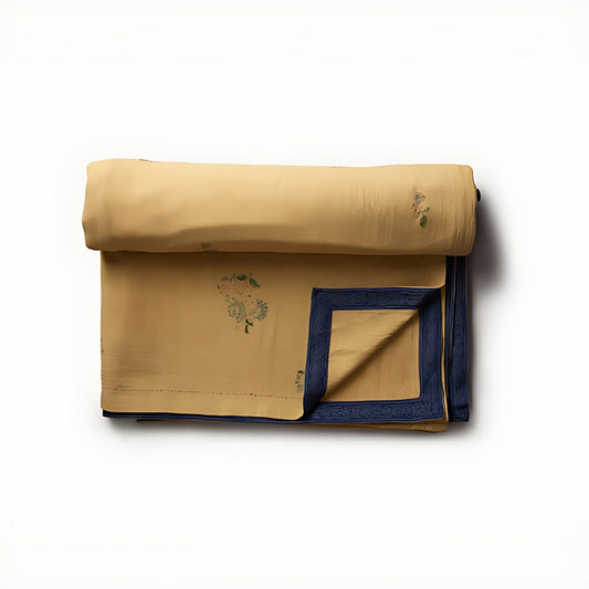 Encante Amber Linen Table Cloth with Floral Motif by Kazuri