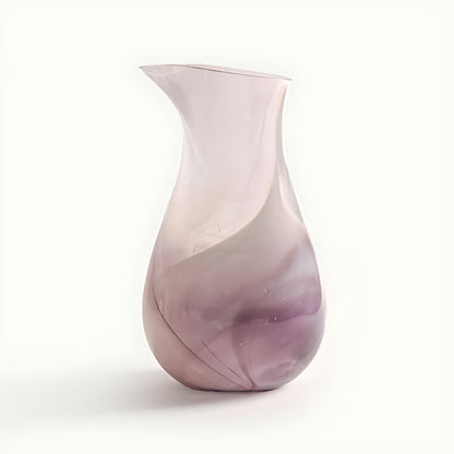 Fiume Glass Water Pitcher with Lilac Swirl by Kazuri, photo 3 of 4