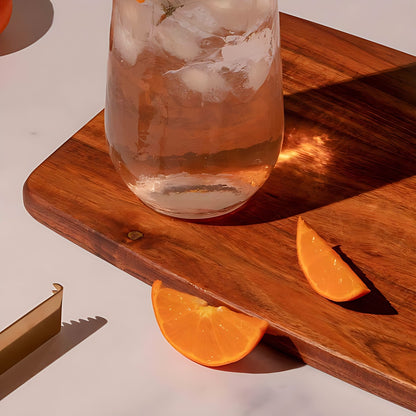 Small Flat Acacia Wood Serving Platter by Kazuri, photo 4 of 4
