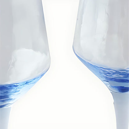 Gallivante Blue Swirl Wine Glasses by Kazuri, photo 2 of 4