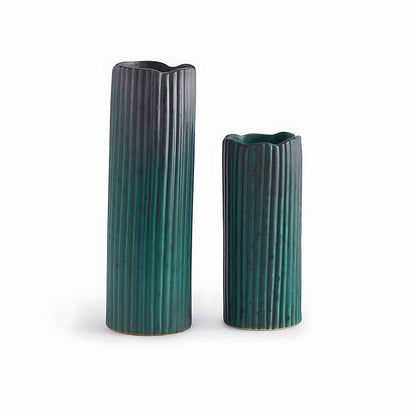 Genil Ribbed Stoneware Vases by Kazuri