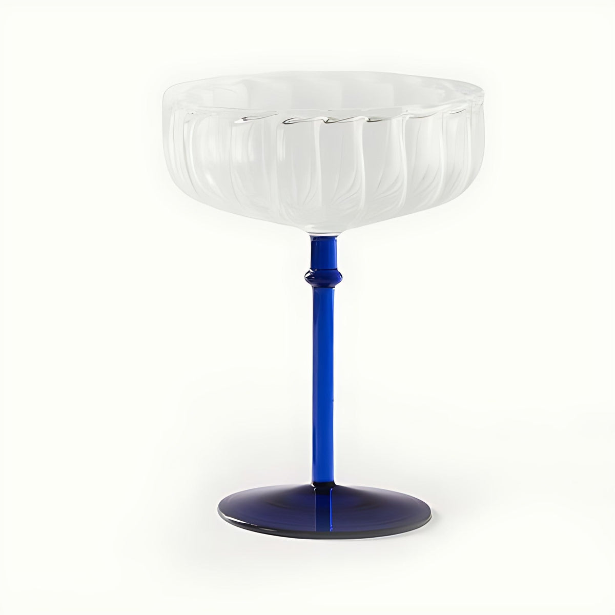 Gill Coupe Glasses with Cobalt Blue Stem by Kazuri, photo 2 of 4