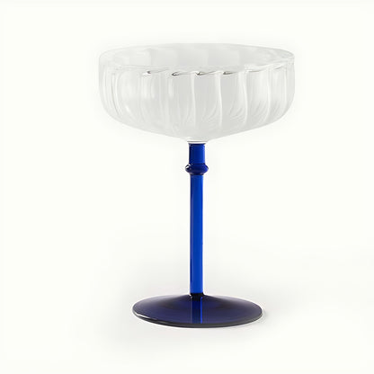 Gill Coupe Glasses with Cobalt Blue Stem by Kazuri, photo 2 of 4