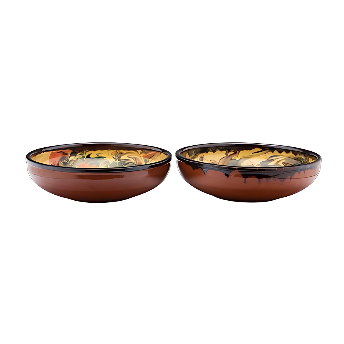 Spanish Pottery Marbled Bowls (Set of 2) by Kazuri