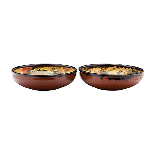 Spanish Pottery Marbled Bowls (Set of 2) by Kazuri