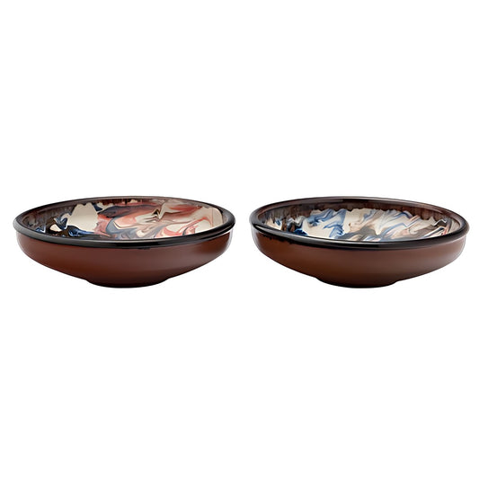 Spanish Pottery Marbled Dip Bowls by Kazuri