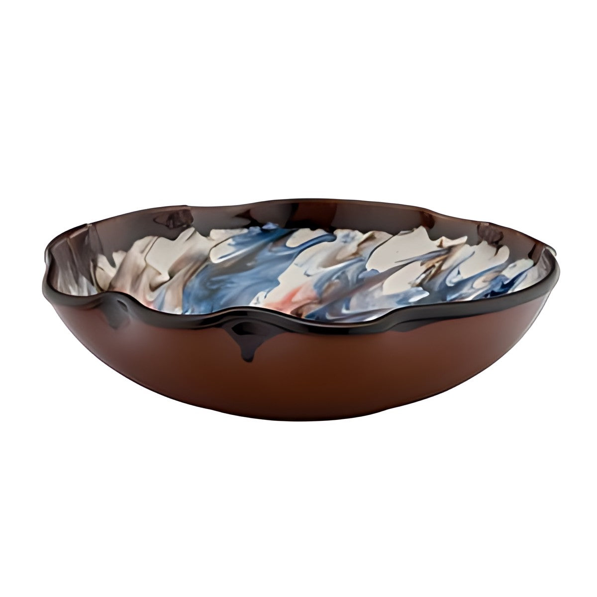 Spanish Pottery Wavy Bowl by Kazuri