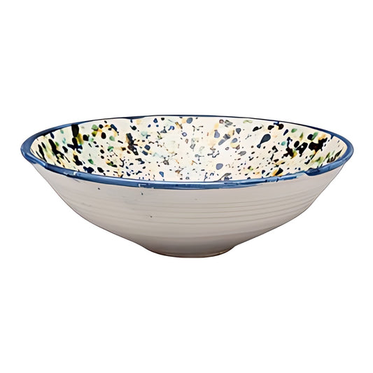 Spanish Pottery Speckled Serving Bowl by Kazuri