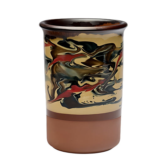 Spanish Pottery Marbled Utensil Holder by Kazuri