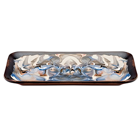 Spanish Pottery Marbled Rectangular Tray by Kazuri