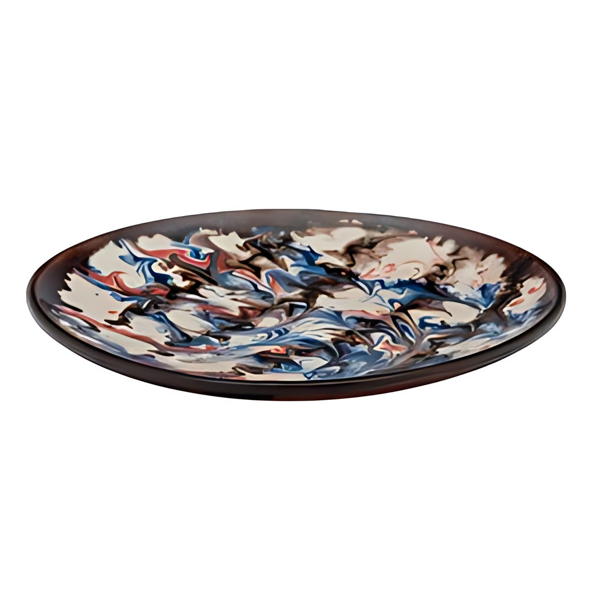 Spanish Pottery Marbled Plate by Kazuri