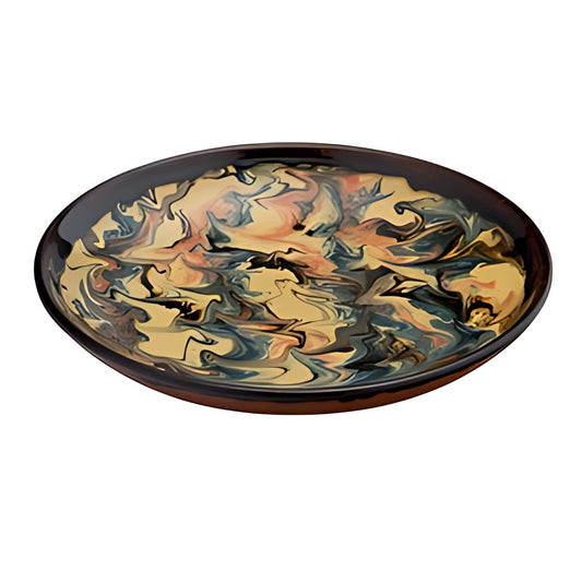 Spanish Pottery Marbled Plate by Kazuri