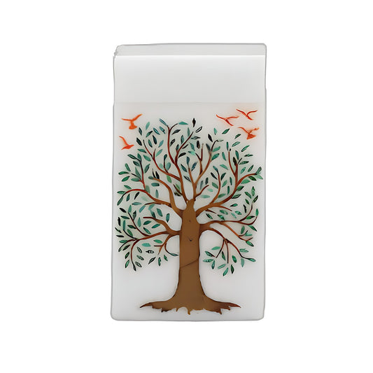 Marble Inlay Tree of Life Canister by Kazuri