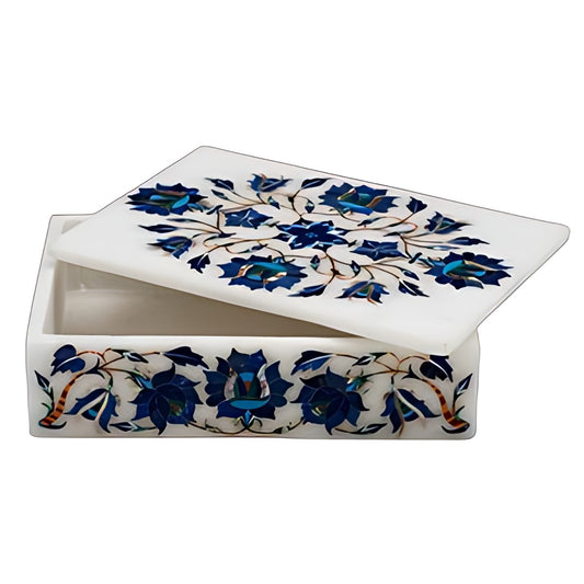 Marble Inlay Rectangular Box by Kazuri