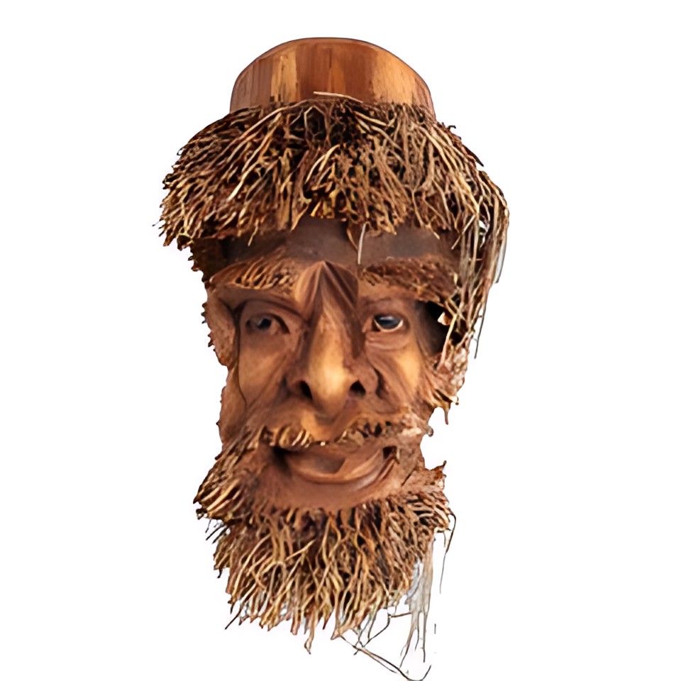 Balinese Bamboo Root Face Carving by Kazuri