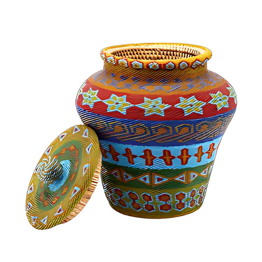 Balinese Beaded Lidded Pot by Kazuri