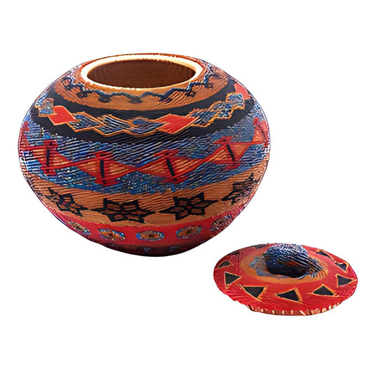Balinese Beaded Lidded Pot by Kazuri