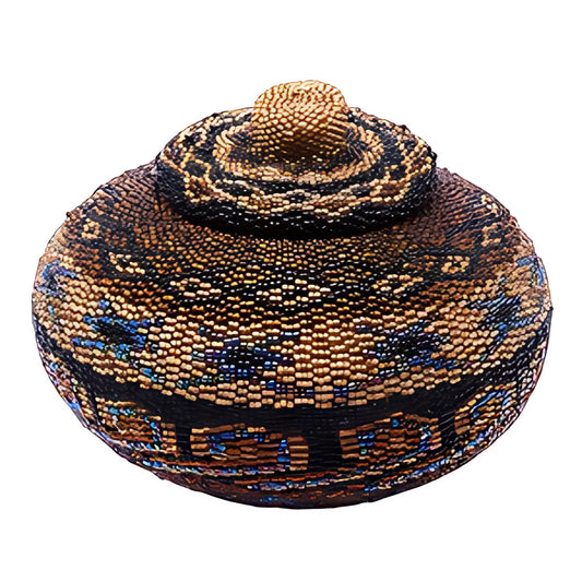 Balinese Beaded Lidded Pot by Kazuri