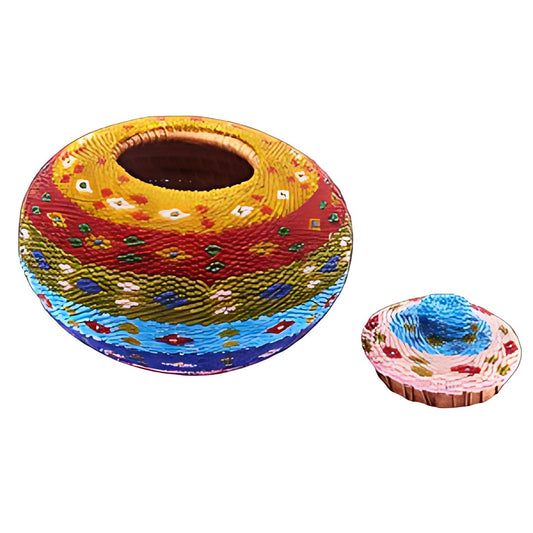 Balinese Beaded Lidded Pot by Kazuri