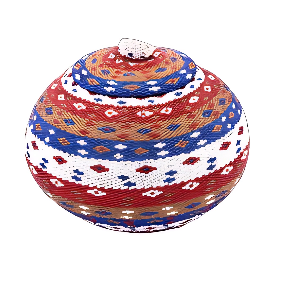 Balinese Beaded Lidded Pot by Kazuri