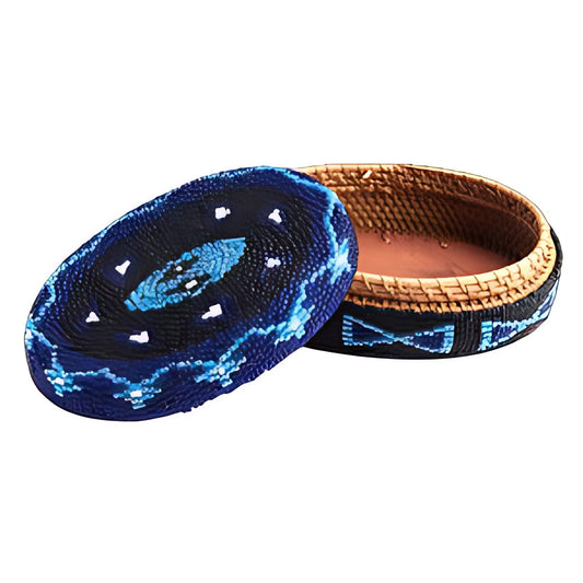 Balinese Beaded Round Box by Kazuri