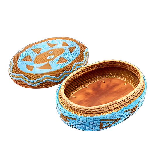 Balinese Beaded Round Box by Kazuri