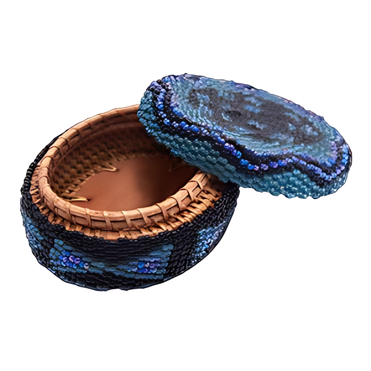 Balinese Beaded Round Box by Kazuri