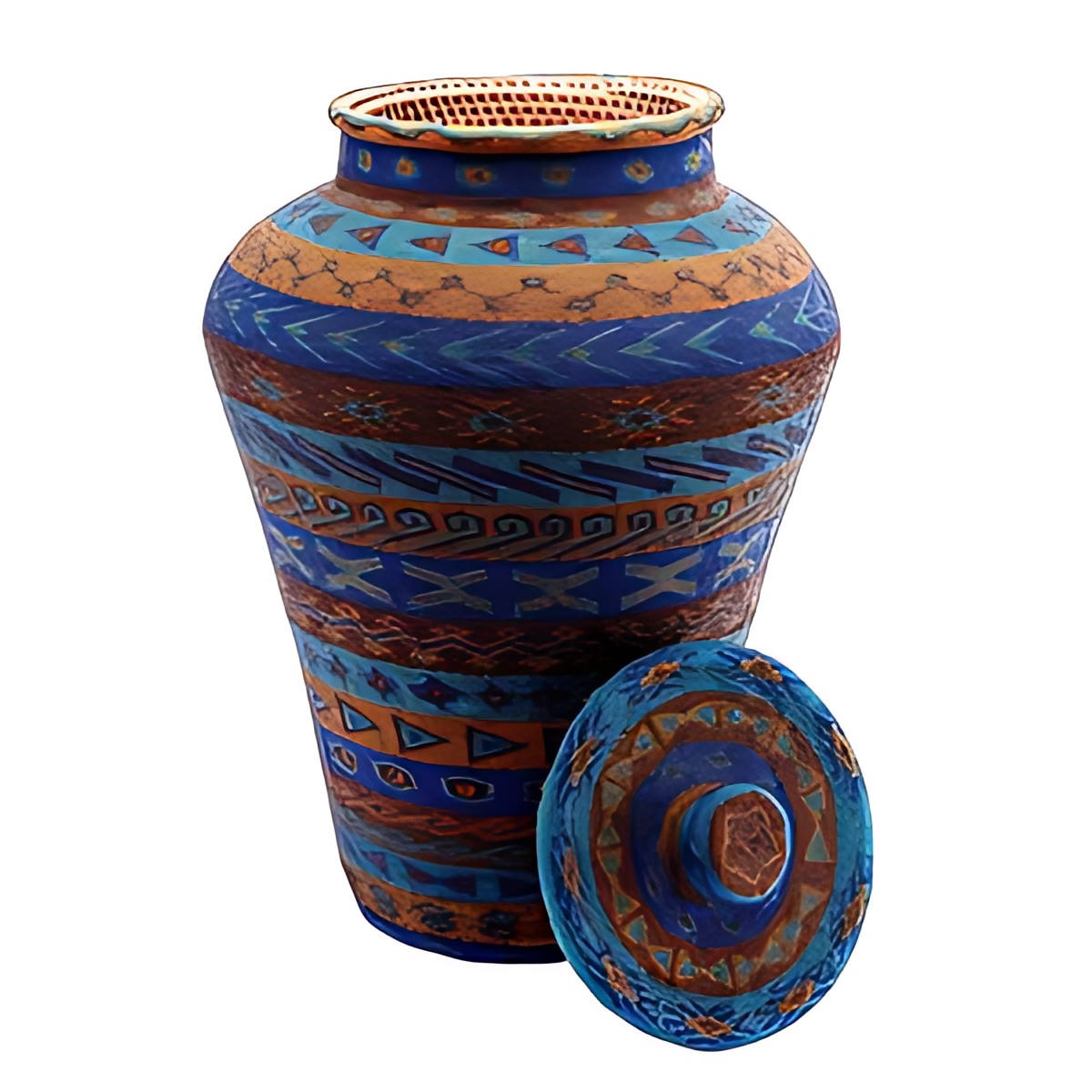 Balinese Beaded Lidded Pot by Kazuri