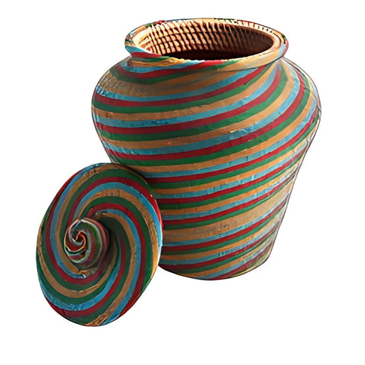 Balinese Beaded Lidded Pot by Kazuri