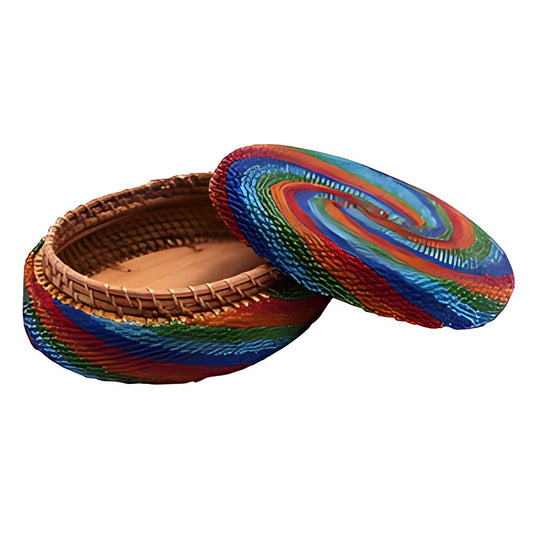 Balinese Beaded Round Box by Kazuri