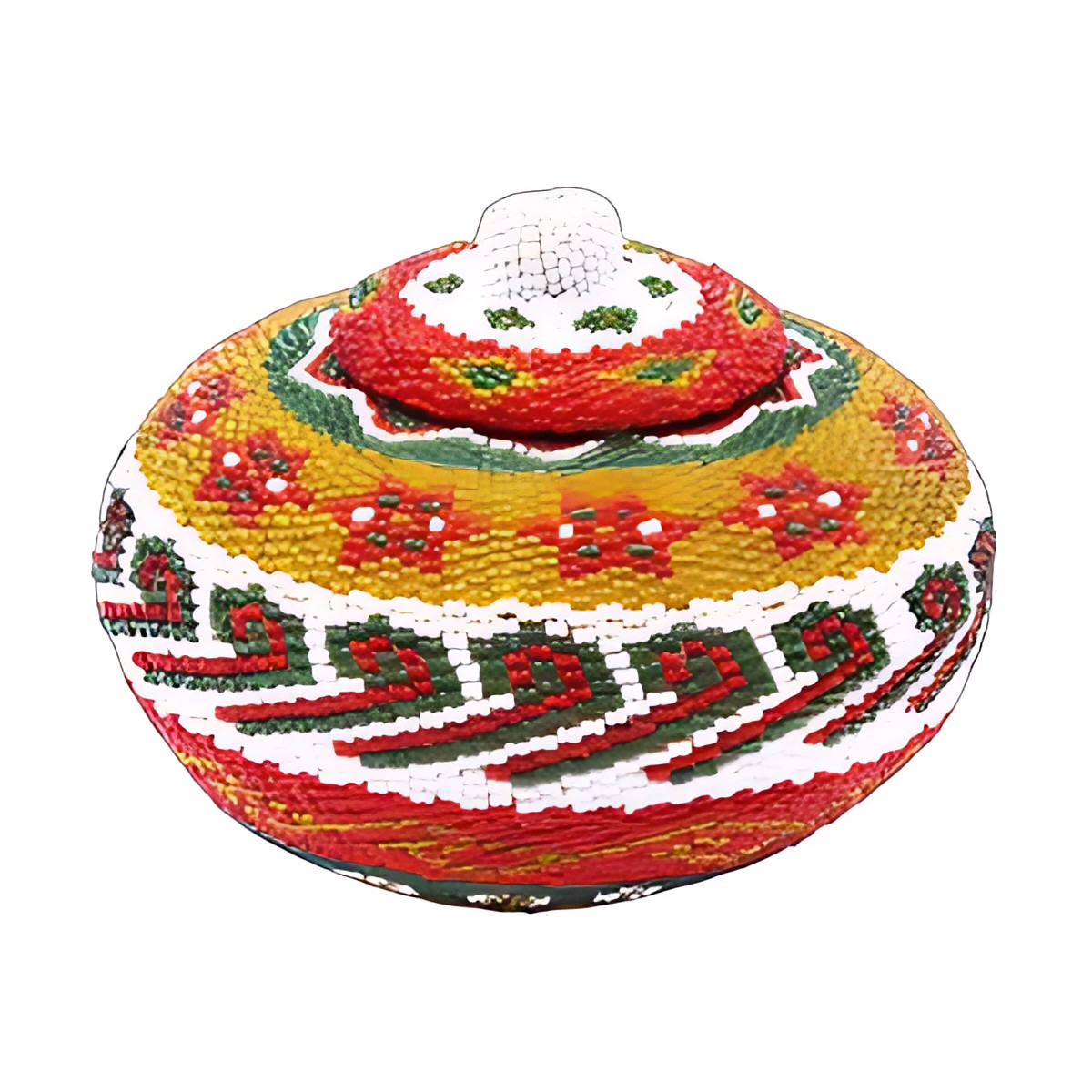 Balinese Beaded Lidded Pot by Kazuri