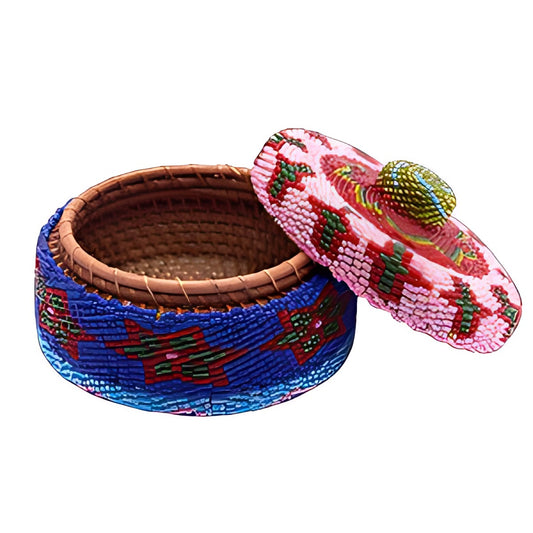 Balinese Beaded Round Box by Kazuri